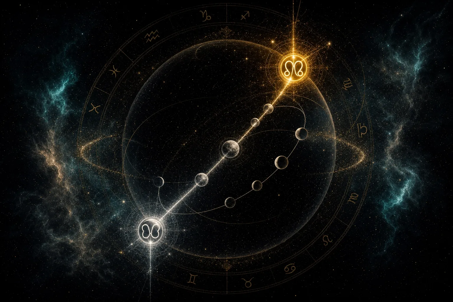 Portada del artículo: Los Nodos Lunares: El mapa de tu propósito de vida